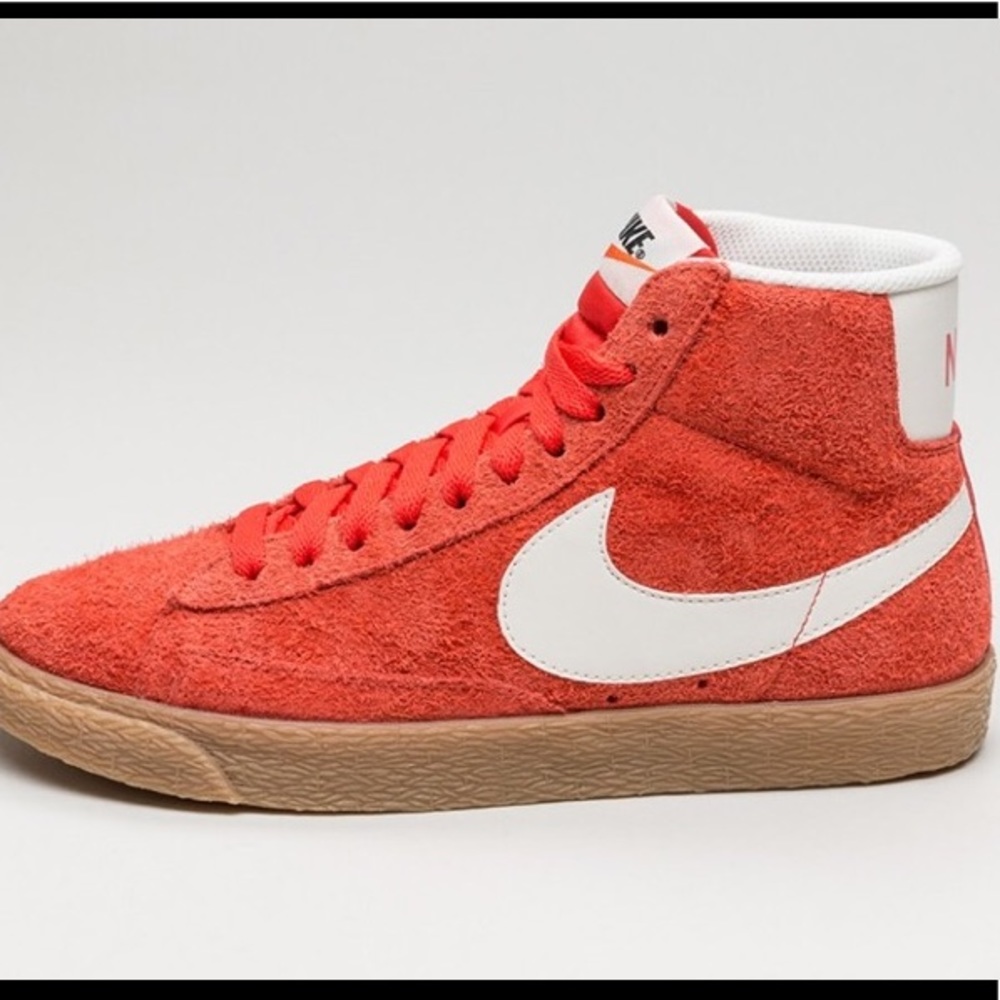 red/orange Nike blazers